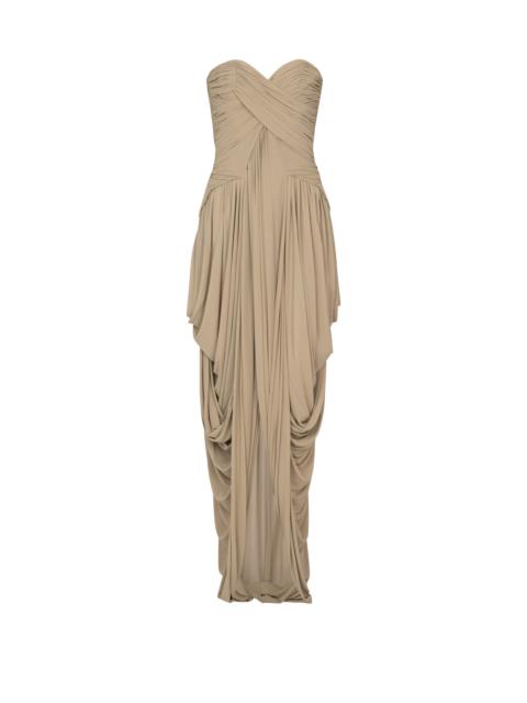 Balmain Draped strapless jumpsuit