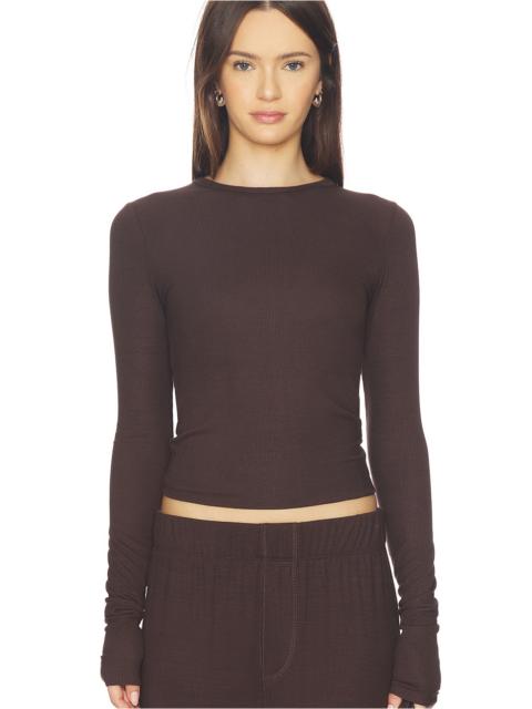 ÉTERNE Long Sleeve Fitted Top