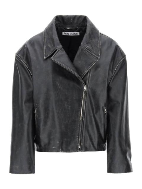 Acne Studios "Vintage Leather Jacket With Distressed Effect