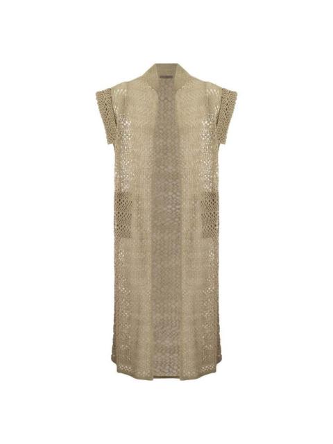Brunello Cucinelli Brunello Cucinelli Wobeige Linen Silk Openwork Sweater