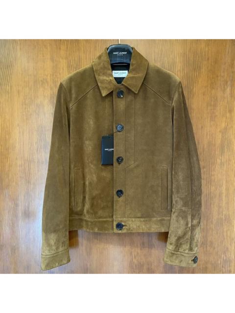 SAINT LAURENT Saint Laurent Suede Leather Jacket in Large