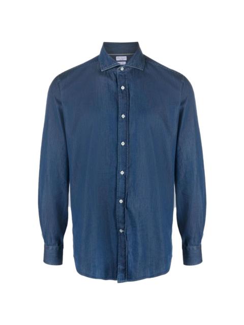 Brunello Cucinelli Shirts Blue