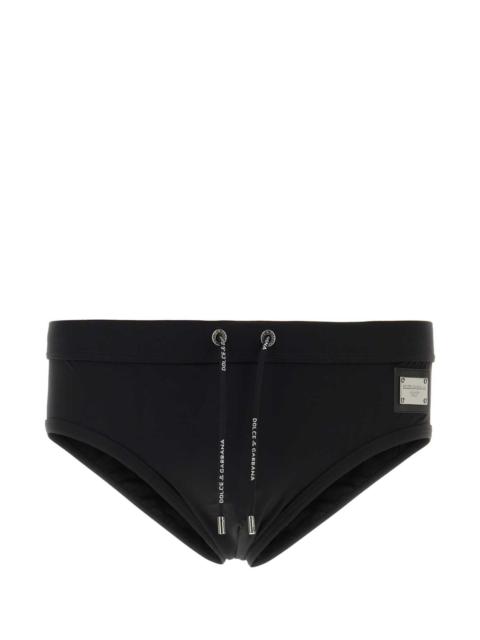 Dolce & Gabbana Dolce & Gabbana Men Black Stretch Nylon Swimming Brief