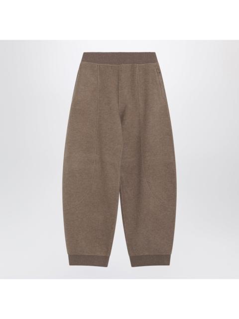 Max Mara Max Mara Brown Jogger Trousers In Wool And Cashmere Women