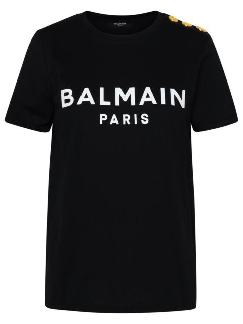 Balmain Balmain Black Cotton T-Shirt Women