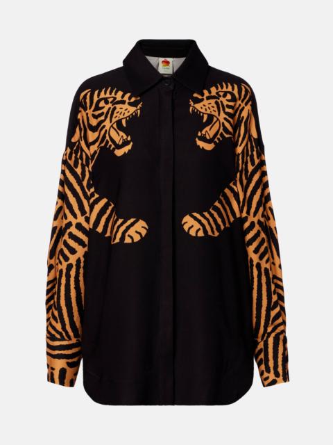 FARM RIO Black Tiger shirt