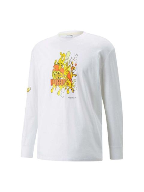 PUMA PUMA Kaos Casual x Britto Long Sleeve T-Shirt 'White Yellow' 532233-02