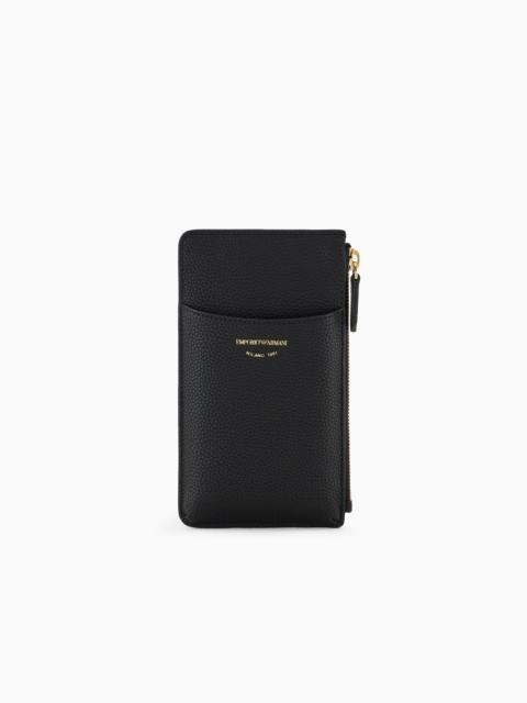 EMPORIO ARMANI Deer-print MyEA phone case with zip and pockets