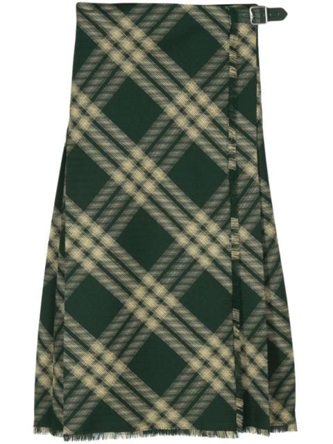 Burberry pleat-detail wool skirt