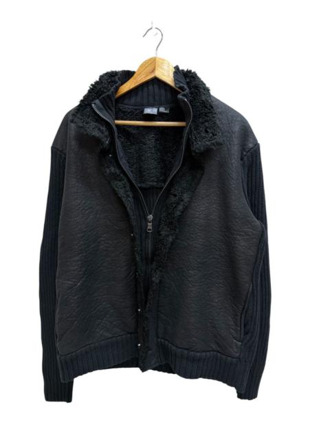 Other Designers Armani Exchange Black faux fur knit Jacket