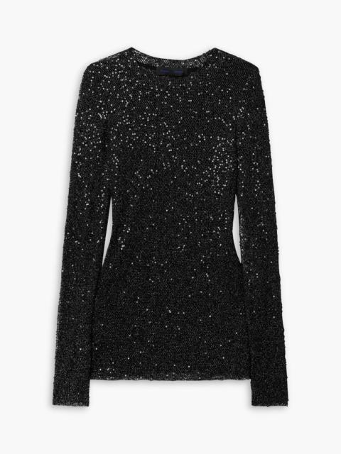 Proenza Schouler Sophie embellished metallic fishnet top