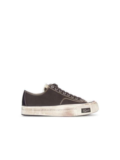 visvim VISVIM Skagway Lo G Patten Black Canvas Sneakers New & Authe