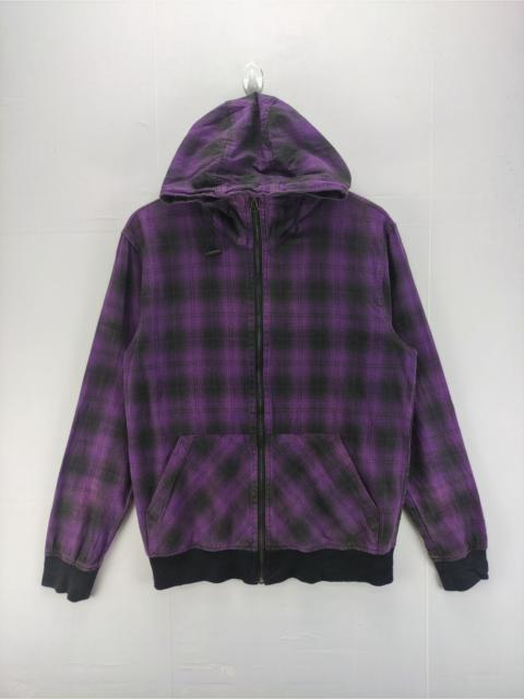 Other Designers Vintage Sweater Checkered Zipper Hoodie By Crebar Garments