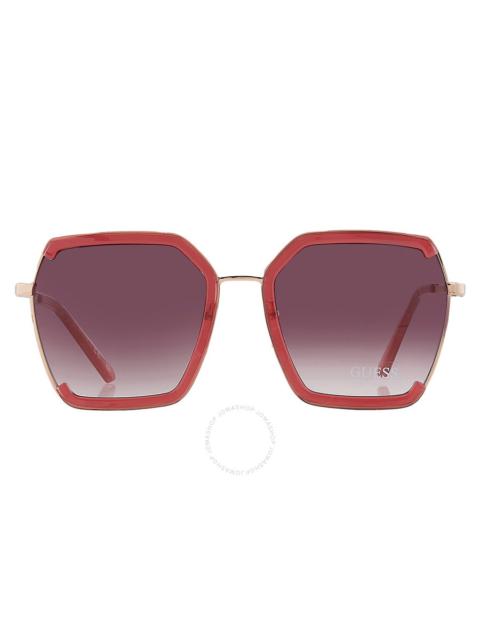Other Designers Guess Factory Bordeaux Gradient Butterfly Ladies Sunglasses GF0418 69T 58