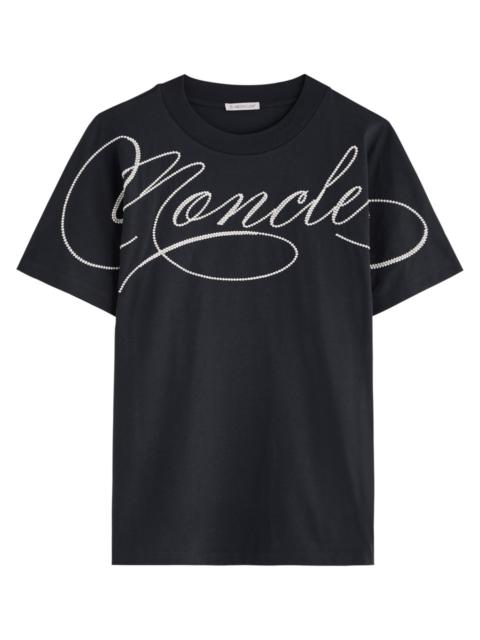 Moncler Moncler Logo-embroidered Cotton T-shirt