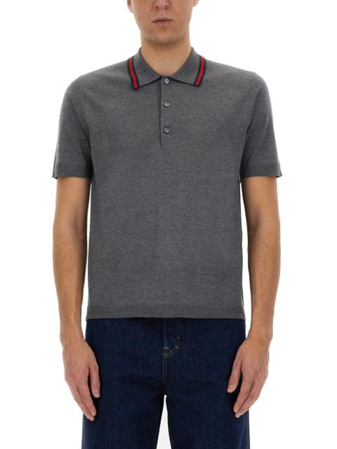 GUCCI Gucci Men Polo Shirt With Web Pattern
