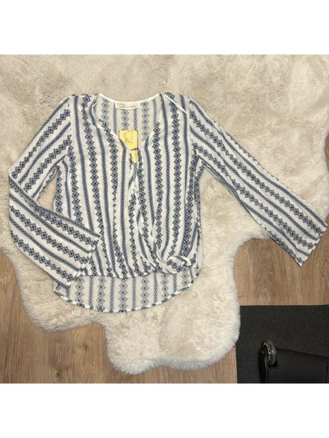 Other Designers Vintage Havana Boho Print Surplice Top