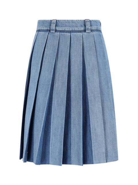 Miu Miu Miu Miu Women Denim Midi Skirt