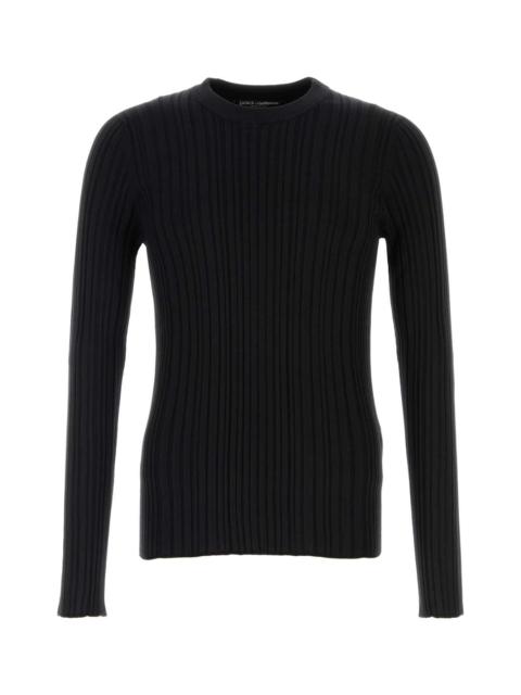 Dolce & Gabbana Dolce & Gabbana Men Black Silk Blend T-Shirt