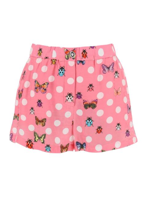 Versace Butterflies&Ladybugs Polka Dot Shorts Women