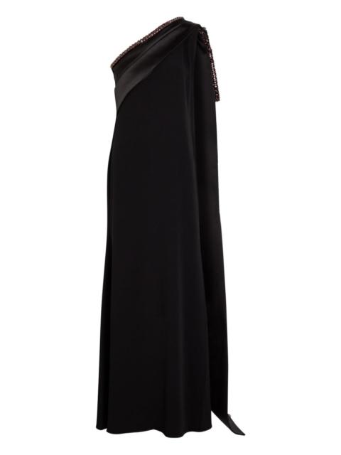 ROLAND MOURET embellishment one-shoulder maxi dress
