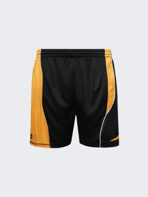 Martine Rose Collage Football Shorts Black And Gold