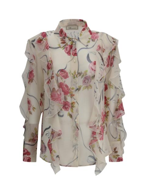 Blumarine Blumarine Women Floral Silk Chiffon Shirt