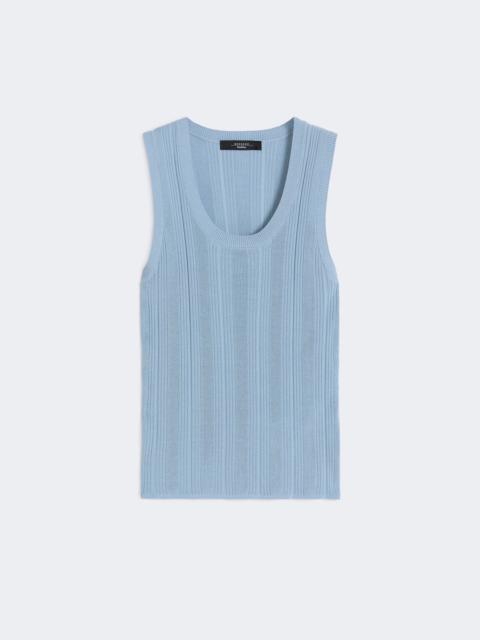 WEEKEND Max Mara Viscose yarn sleeveless jumper - LIGHT BLUE