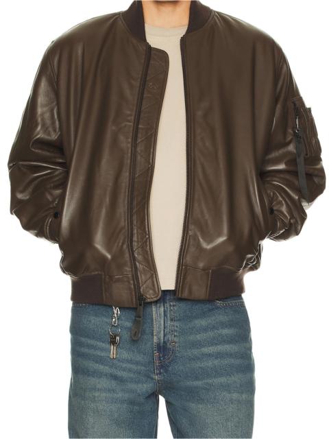 ALPHA INDUSTRIES Leather MA-1 Flight Jacket