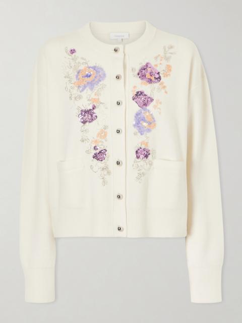 rabanne Embellished Wool And Cashmere-blend Cardigan