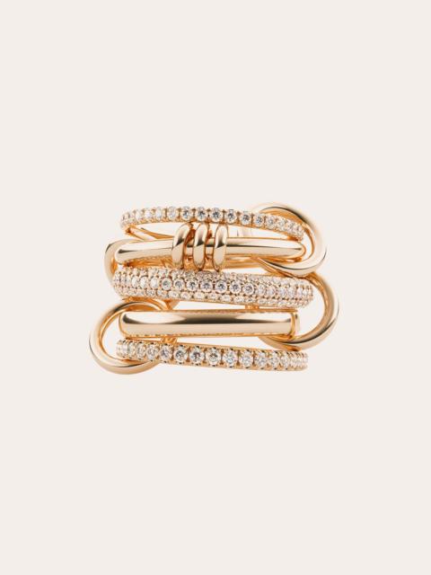 Spinelli Kilcollin Venus 18K Gold Diamond Linked Rings