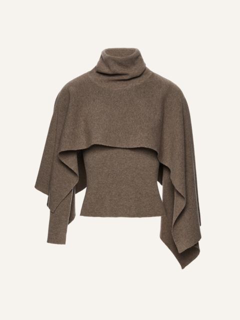 MAGDA BUTRYM Wool cape in light brown