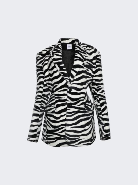 VETEMENTS Fleece Hourglass Tailored Jacket Zebra