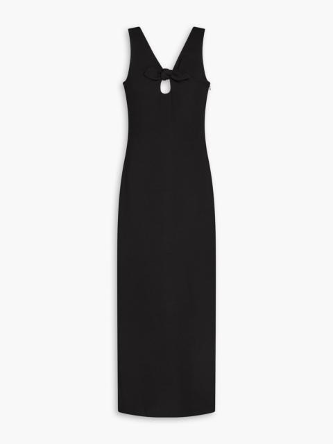 Other Designers Cutout bow-detailed crepe midi dress