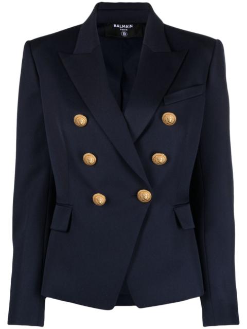 Balmain Women Wool Double-Breasted Jacket