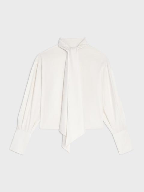 CELINE cropped lavalliere shirt IN silk twill
