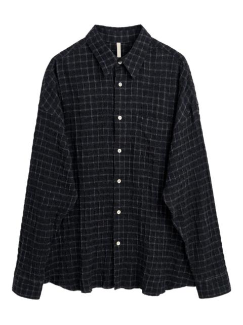SUNFLOWER long-sleeve grid-pattern shirt