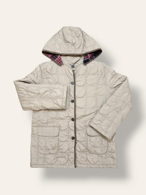 Archival Clothing - ESSEME Japan Button Up Puffer Checked Hooded Jacket