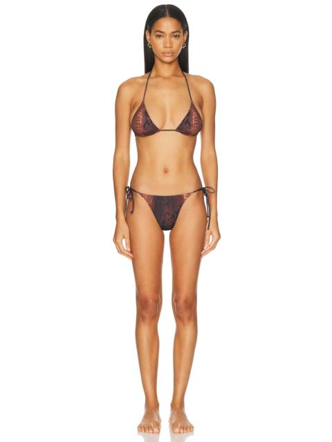 Jean Paul Gaultier Printed Python Bikini Set