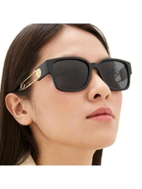 VERSACE SALE! NEW Versace VE4412 GB1/87 Black Dark Grey Square Unisex Sunglasses