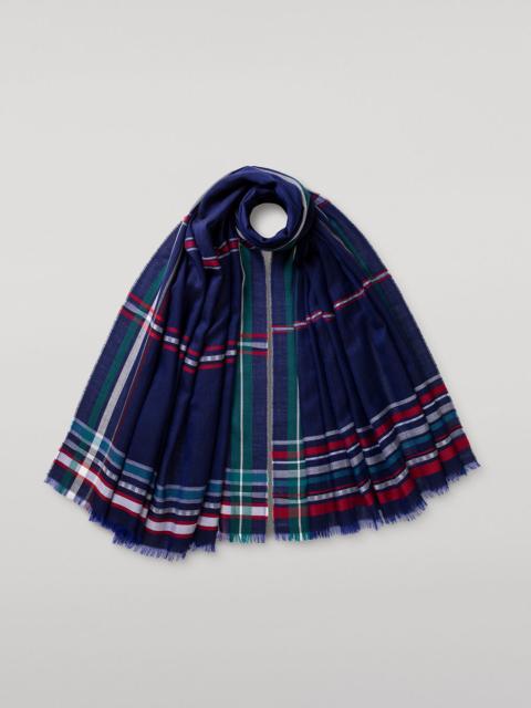 Johnstons of Elgin Helmina Navy Cashmere Scarf