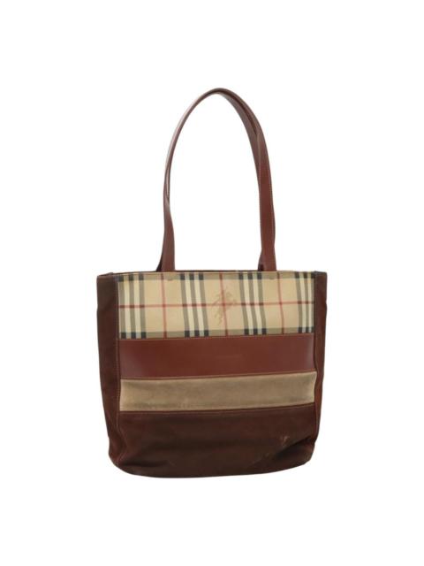 Burberry Burberry Nova Check Tote Bag Pvc Beige Brown