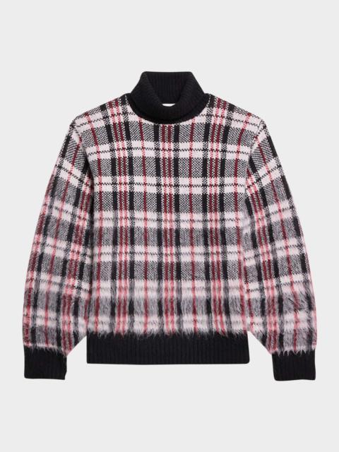 Men's Chunky Plaid Turtleneck