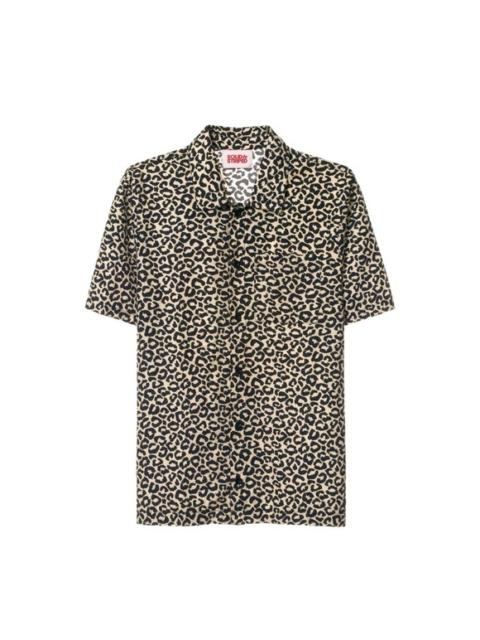 Other Designers Solid & Striped Cabana Vacation Shirt in Leopard Print