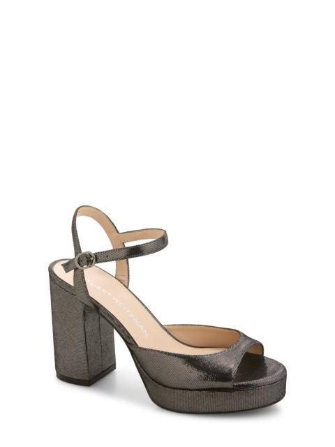 Stuart Weitzman Stuart Weitzman Dayna II Platform Sandal in Gunmetal at Nordstrom