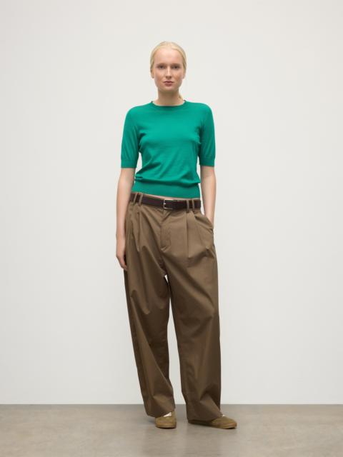 Johnstons of Elgin Honor Bright Green Superfine Cashmere T-Shirt