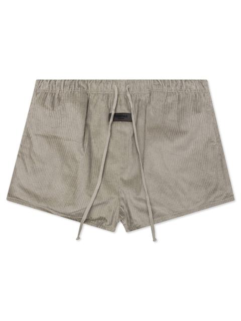 ESSENTIALS WOMEN'S CORDUROY DOCK SHORT - SEAL