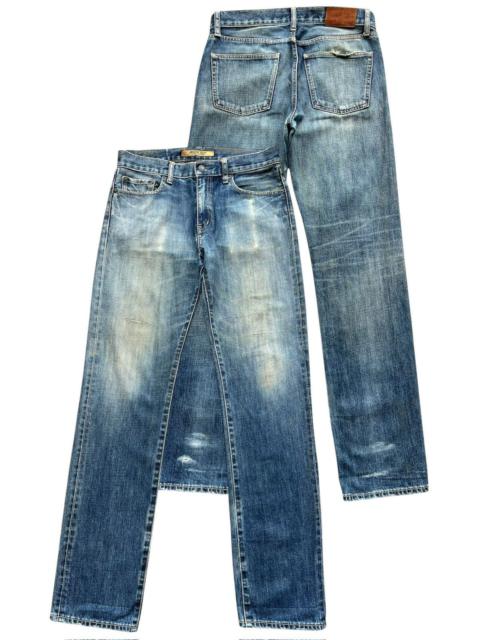 Vintage Uniqlo S002 Distressed Mudwash Denim Jeans 32x34