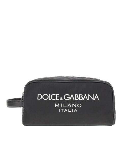 Dolce & Gabbana NYLON TRAVEL CASE WITH LOGO