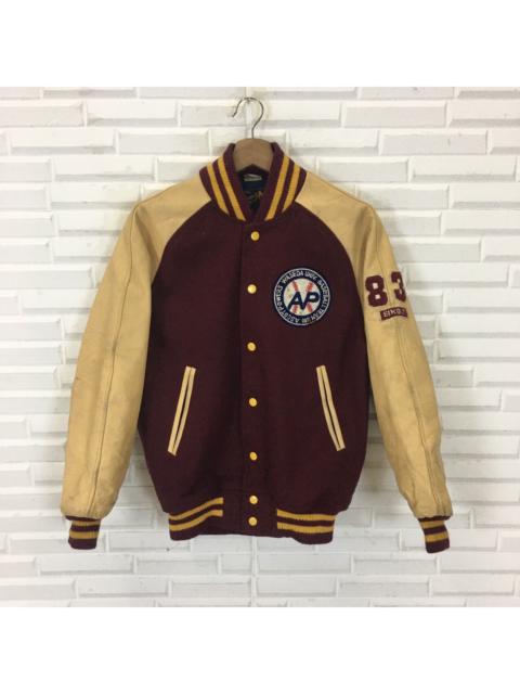 Other Designers Japanese Brand - Japanese Leather Sleeve Varsity
